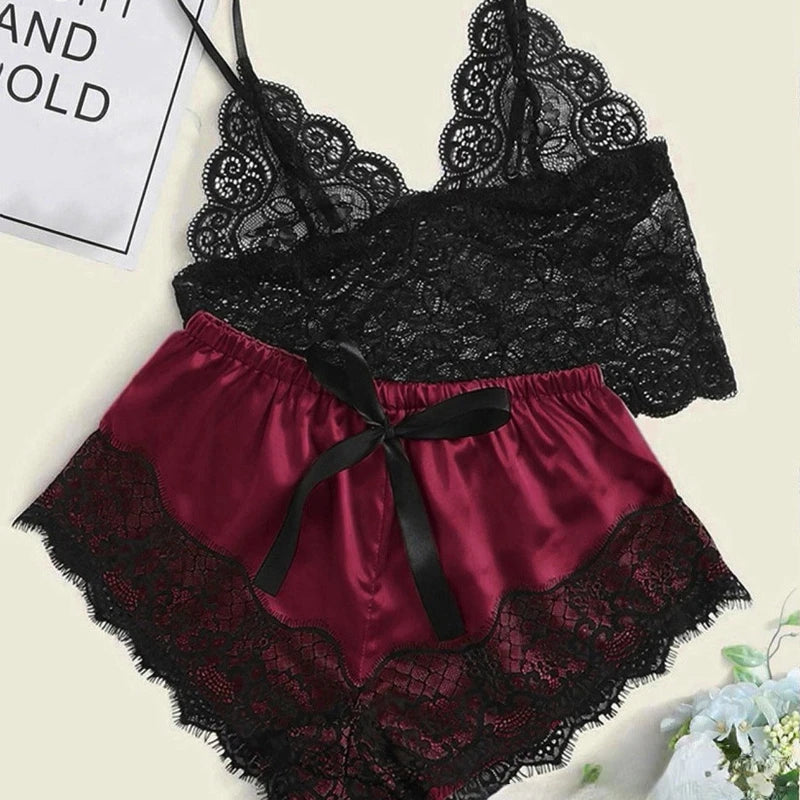 Ensembles sexy pour femmes, ensemble haut et short 2 pièces,